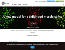 Tablet Screenshot of elifesciences.org